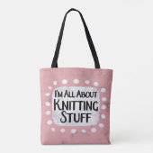 Alles over Breien Stuff Canvas tas (Achterkant)