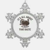 Alles over dat Baste kerst trendy Tin Sneeuwvlok Ornament (Voorkant)