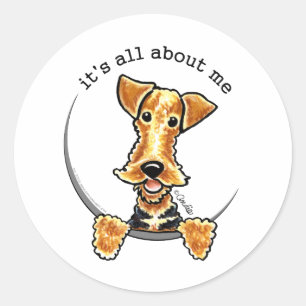 Alles over de Airedale Terrier Ronde Sticker