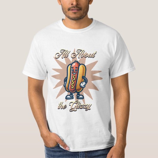Alles over de Glizzy | Grappige hotdog humor T-shirt (Voorkant)