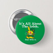 Alles over de Ieren (groen) Ronde Button 5,7 Cm (Voorkant /achterkant)