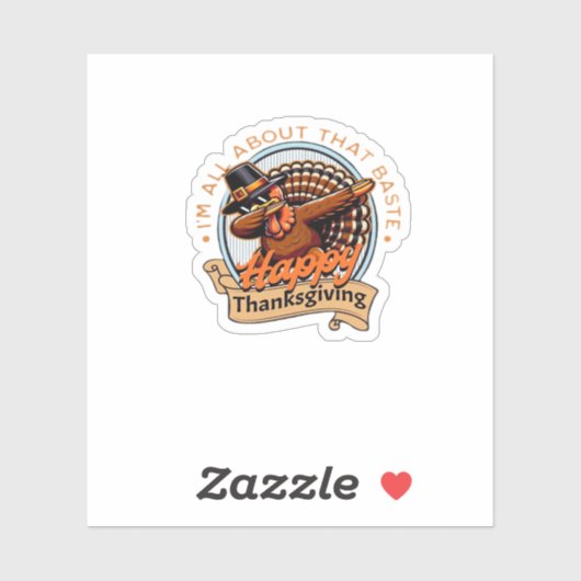 Alles over die Baste Happy Thanksgiving Classic Sticker (Vel)