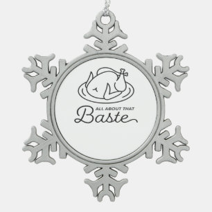 Alles over die smeerlap voor Thanksgiving Tin Sneeuwvlok Ornament