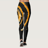 Alles-over-druk Leggings met Oranje geel dubbel (Achterkant)