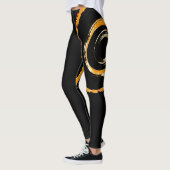 Alles-over-druk Leggings met Oranje geel dubbel (Links)