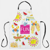 Alles-over-druk Schort Beach House Fun Chef (Voorkant)