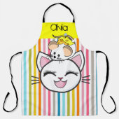 Alles-over-druk Schort Stripe Kat muis (Voorkant)