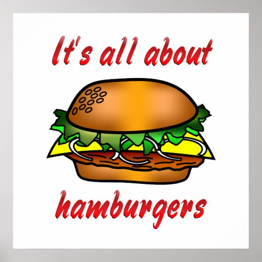 Alles over hamburgers poster (Voorkant)