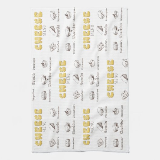 Alles over het menu Soorten kazen Theedoek (Verticaal)