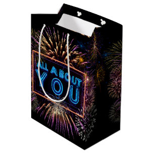 Alles over je neon teken met vuurwerk medium cadeauzakje