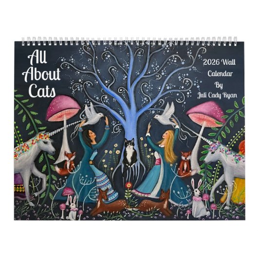 Alles over katten 2025 Whimsical Art Kalender (Hoes)