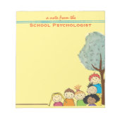 Alles over Kinderen— schoolpsycholoog Note Pad Notitieblok (Voorkant)