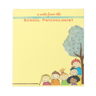 Alles over Kinderen— schoolpsycholoog Note Pad Notitieblok