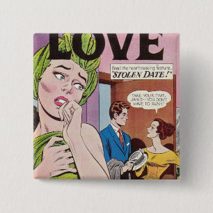 ALLES OVER LIEFDE VIERKANTE BUTTON 5,1 CM
