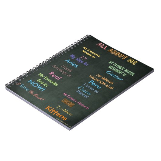 Alles over mij Aangepaste informatie Notitieboek (Linkerzijde)