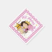 Alles over mij Princess 1st Birthday Paper Napkins Servetten (Hoek)