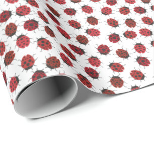 Alles over moderne Rode Ladybugs Cadeaupapier