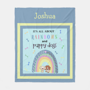 Alles over regenbogen en papaverhonden fleece deken