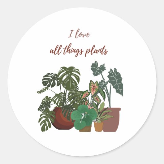 alles planten ronde sticker (Voorkant)