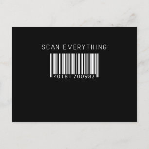 Alles scannen met streepjescode grafisch ontwerp v briefkaart