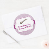 Alles smaakt beter ronde sticker (Envelop)