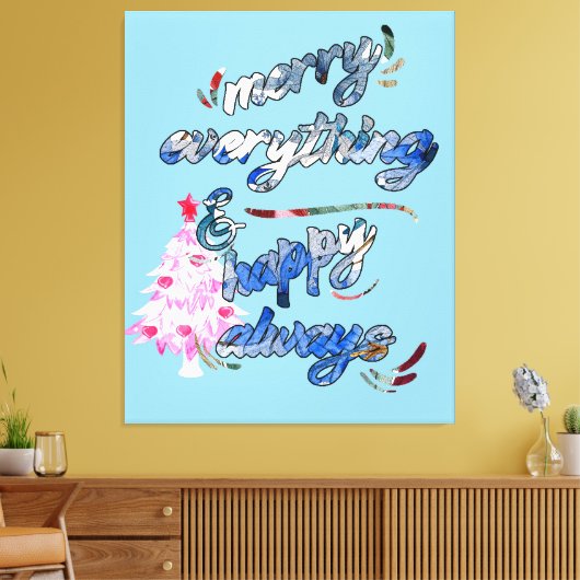 Alles smeuïg en altijd fijn - Roze structuur Canvas Afdruk (Insitu (Woonkamer))