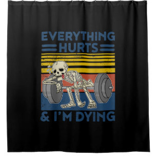 Alles van de uren Weightlift Ness Gym Gift Douchegordijn