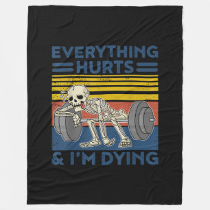 Alles van de uren Weightlift Ness Gym Gift Fleece Deken