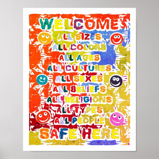 Alles veilig hier ~ Warm Welkom Poster (Voorkant)