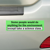 Alles voor het milieu bumpersticker (Op auto)