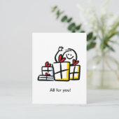 Alles voor jou! briefkaart (Staand voorkant)