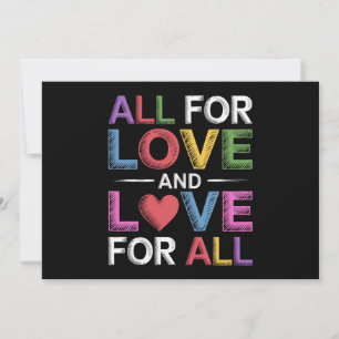 Alles voor liefde en liefde voor iedereen Pride Mo Kaart
