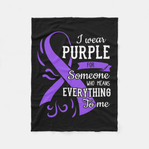 Alles voor mij Epilepsy Dag Paarse Ribbon Epilep Fleece Deken