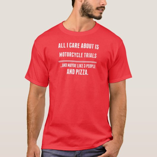 Alles waar ik om geef is Motorfietstests Sports T-shirt (Voorkant)