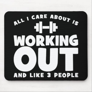 Alles waar ik om geef is trainen - Novelty Fitness Muismat