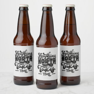 Alles wat de moeite waard is, kost tijd en inspira bier etiket