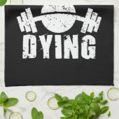 Alles wat er gebeurt en ik ben aan het duiken - gr theedoek (Gevouwen)