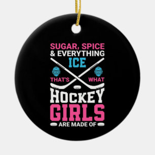 Alles wat Ice Hockey Girls Keramisch Ornament