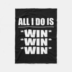 Alles wat ik doe is winnen winnen winnen  fleece deken
