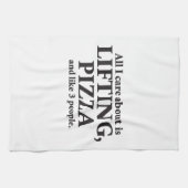 Alles wat ik geef om tillen en pizza - grappige sp theedoek (Horizontaal)