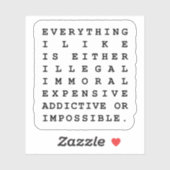 Alles wat ik leuk vind sticker (Vel)