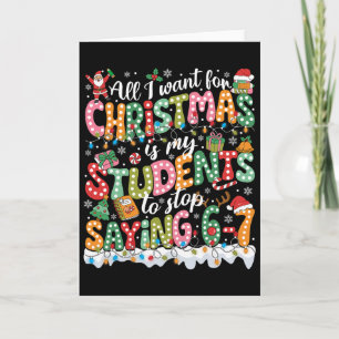 Alles wat ik met Kerstmis wil is dat mijn leerling Kaart
