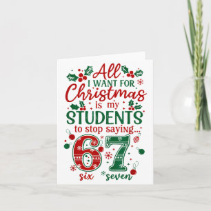 Alles wat ik met Kerstmis wil is dat mijn studente Kaart