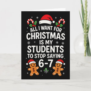 Alles wat ik met Kerstmis wil is dat mijn studente Kaart