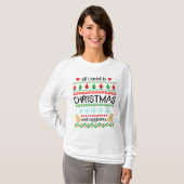 Alles wat ik nodig heb is Kerstmis en Capybaras Ug T-shirt (Voorkant volledig)