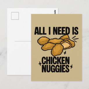 Alles wat ik nodig heb is kipnuggets briefkaart