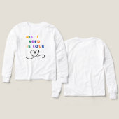 Alles wat ik nodig heb is liefde (Voorkant /achterkant)