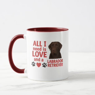 Alles wat ik nodig heb is liefde en een bruine lab mok
