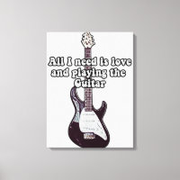 Alles wat ik nodig heb is liefde en gitaar spelen.