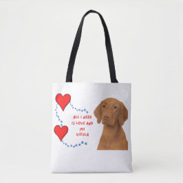 Alles wat ik nodig heb is Liefde & Mijn Vizsla 🐾� Draagtas